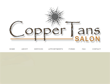 Tablet Screenshot of coppertanssalon.com